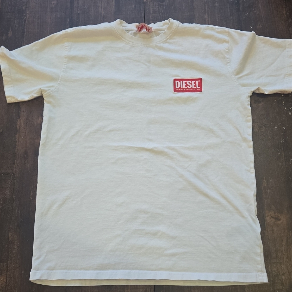 Diesel Classic White Tee with Red Logo